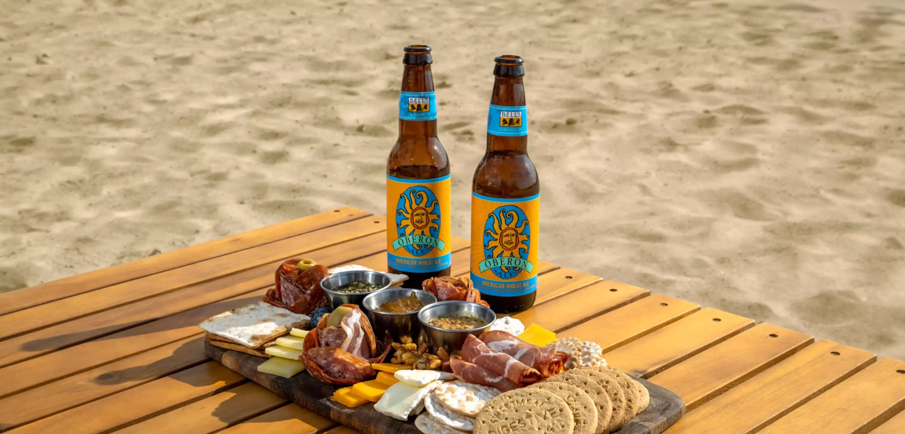 Brews and charcuterie on the beach